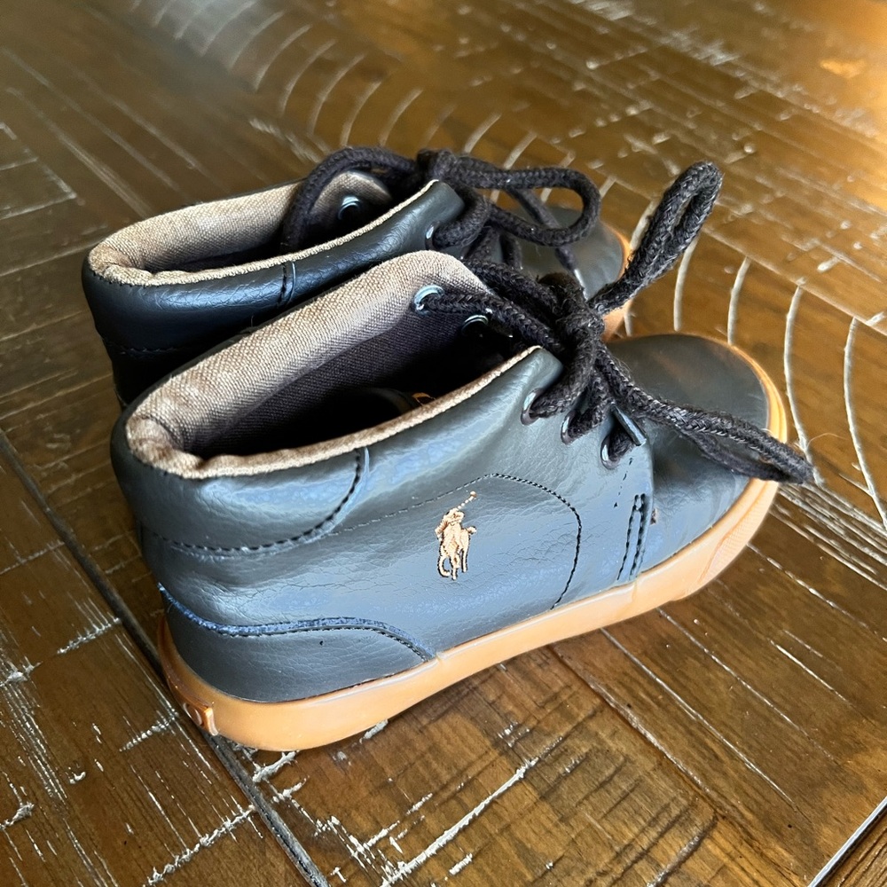 Polo by Ralph Lauren Toddler Brown High-Top Sneakers with Gum Sole